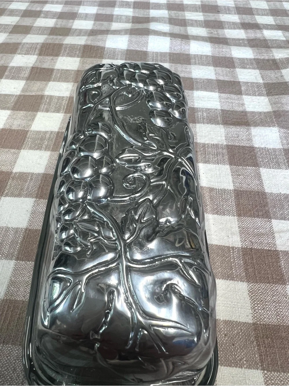 Butter dish Arthur court aluminum and glass decor kitchen storage